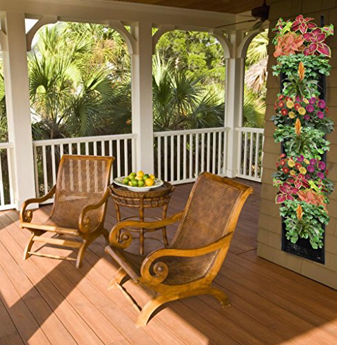 8 Pocket Vertical Garden Planter - Living Wall Planter - Vertical Planters - For Outdoor ...