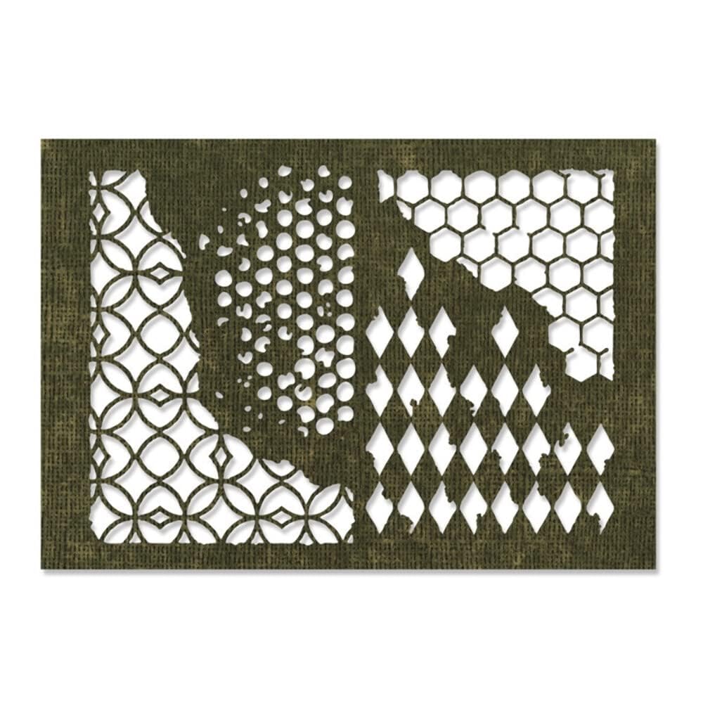 Sizzix Thinlits Die Set 4PK-Mixed Media by Tim Holtz, Metal