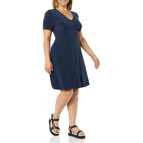 City Chic Women's Melina Dress - 100% Cotton Collar Dress With Removable Belt