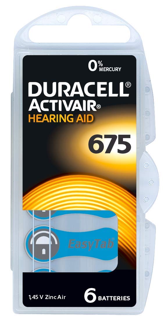 Duracell Activair 675 Hearing Aid Battery (10 packs of six cells)