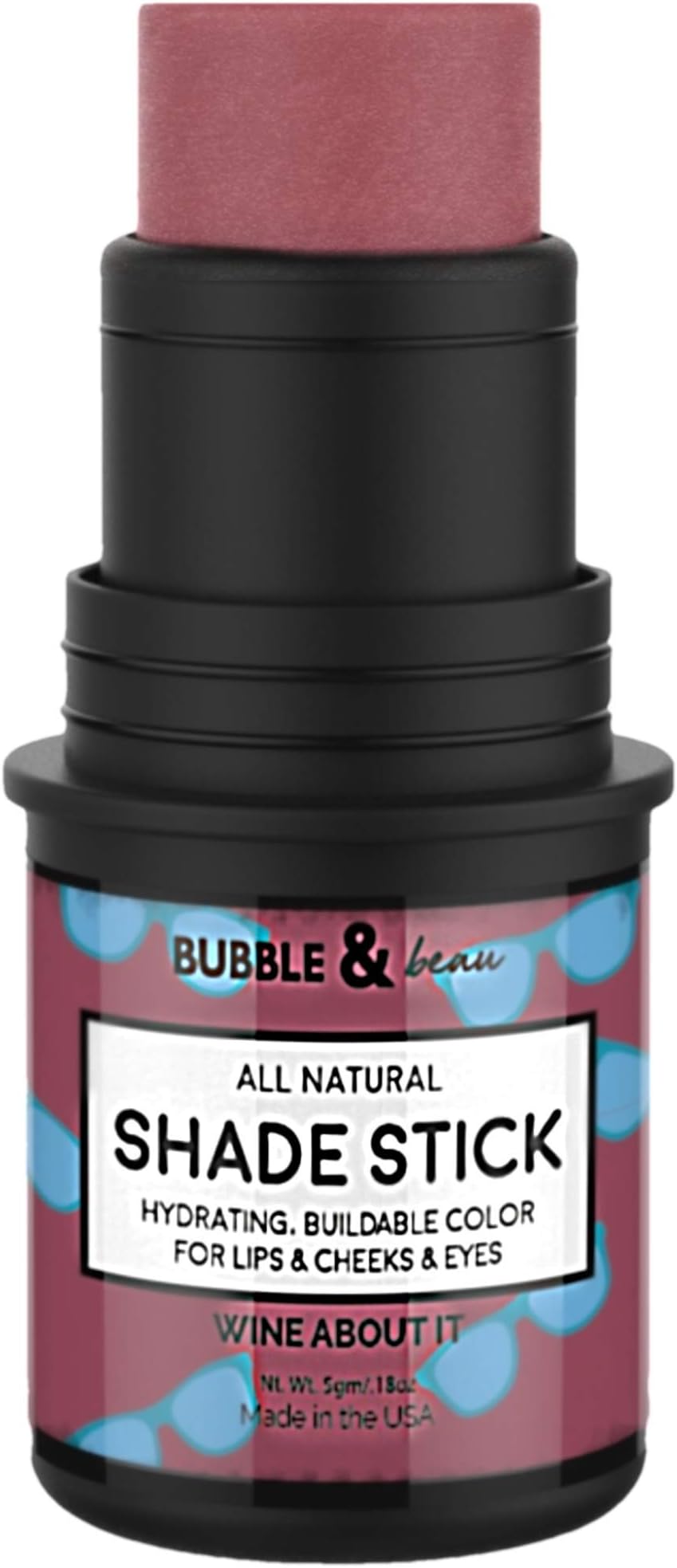 Best Organic Blush Stick Makeup - Premium Natural Cream Blush - Long Lasting Cheek & Lip Tint ( Wine About It)