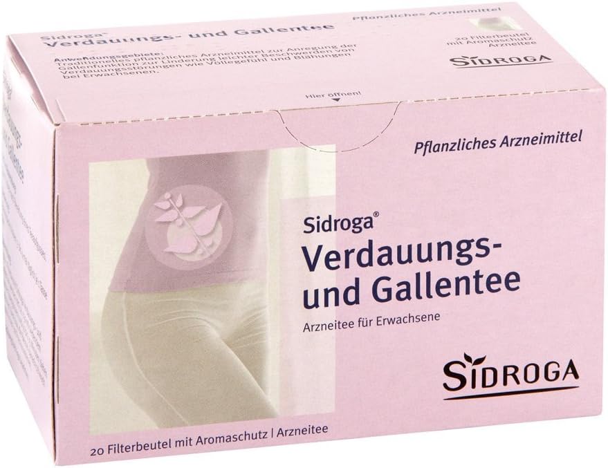 Sidroga digestive and gall tea filter bags, pack of 20