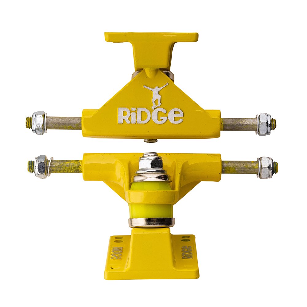 Ridge Skateboards 3" Skateboard Trucks for 22" Mini Cruiser-Yellow