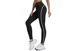Tapata Women's Workout Leggings High Waist Tummy Control Side Striped Athletic Running Yoga Pants