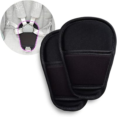 SeedFuture 2 Piece Baby Stroller Car Seat Seat Belt Cushions Crotch Pads