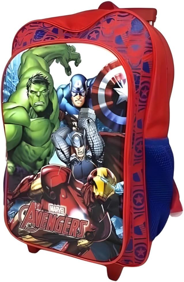 Children's Marvel Avengers Character Luggage Deluxe Wheeled Trolley Backpack Suitcase Cabin Bag