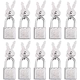10pcs Mini Luggage Locks Small Padlock with Keys Diary Padlock Tiny for Jewelry Boxes Decor Backpack Travel