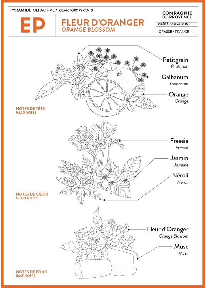 Compagnie De Provence Liquid Marseille Soap 495 ml Orange Blossom, light orange, 500 ml (Pack of 1) - Image 3