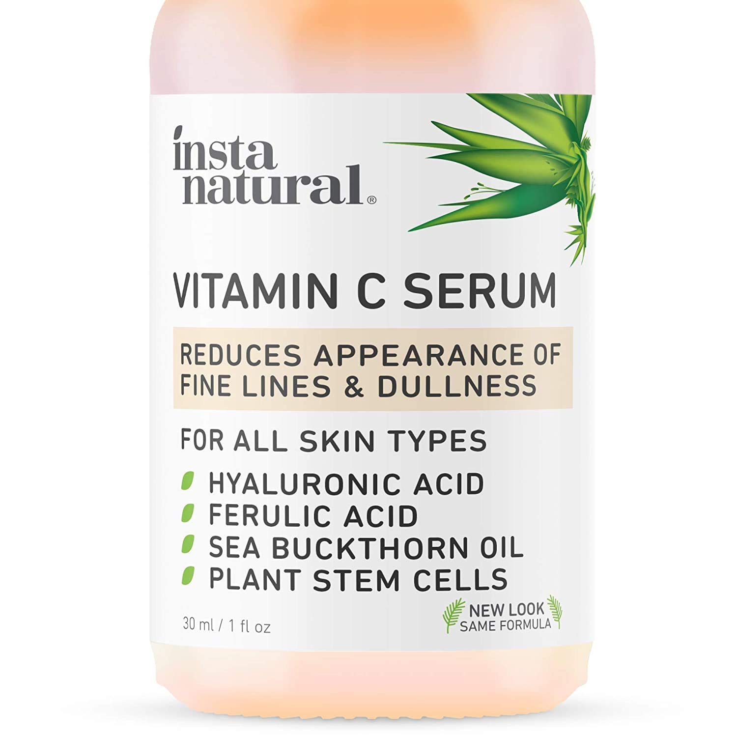 InstaNatural Vitamin C Serum with Hyaluronic Acid & Vit E - Natural & Organic Anti Wrinkle Reducer Formula for Face - Dark Circle, Fine Line & Sun Damage Corrector - Restore & Boost Collagen - 1 oz: Beauty