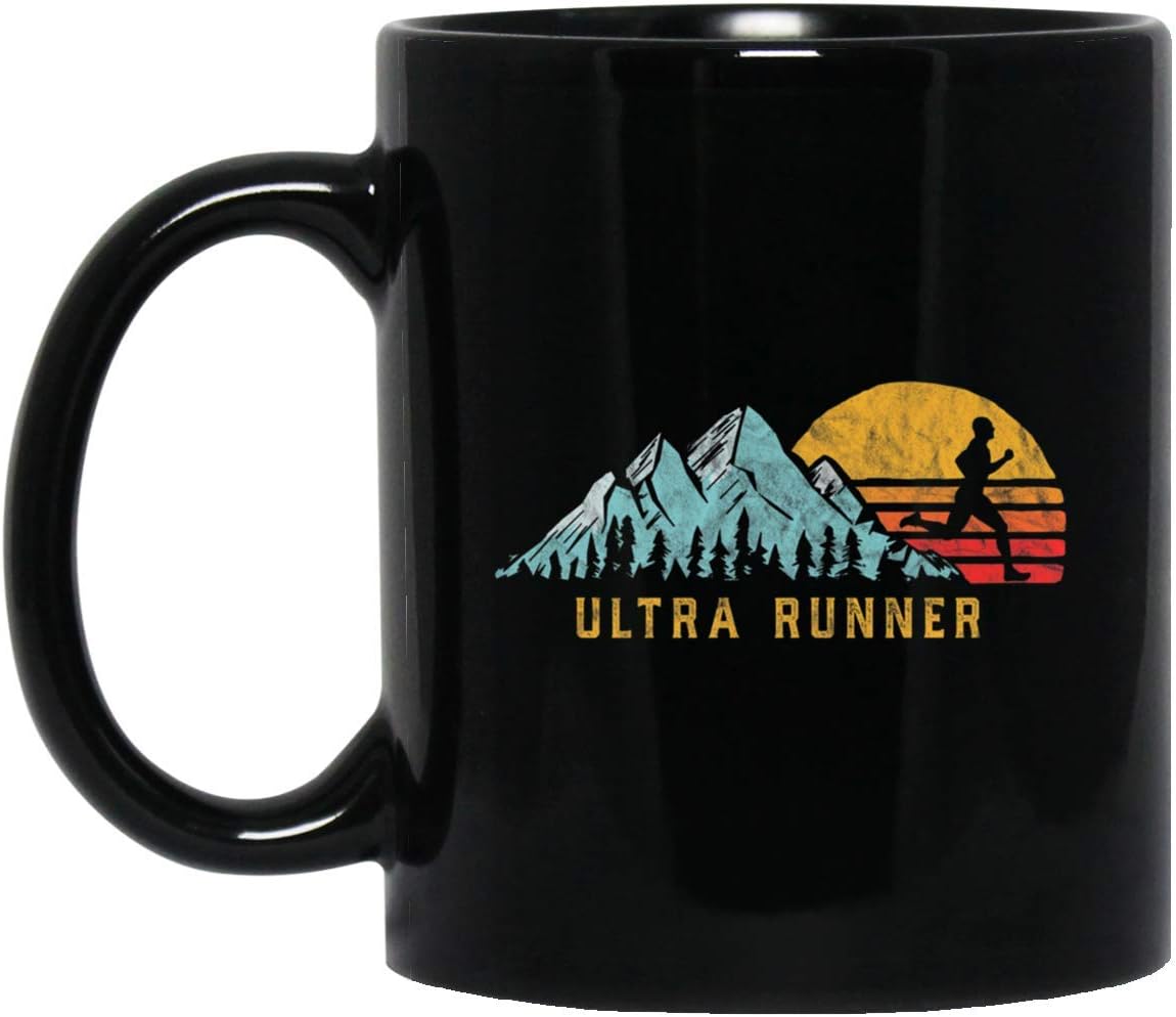 Ultra Runner - Retro Style Vintage Ultramarathon 11 oz. Black Mug