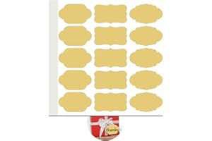 WUINOID 450pcs Christmas Label Stickers, Gift Tag Stickers, Name Tags, Self-Adhesive Writable All-Purpose Labels for Mason Jars, Canning, Bottles, Binders School Office Supplies