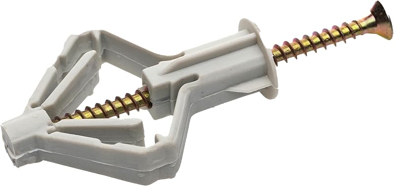 Screws City 10mm x 50mm Plasterboard Wall Plugs Plastic Cavity Anchors (Pack of