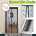 IKSTAR Magnetic Screen Door with Heavy Duty Mesh Curtain,Full Frame Velcro,Fits Door Up 46