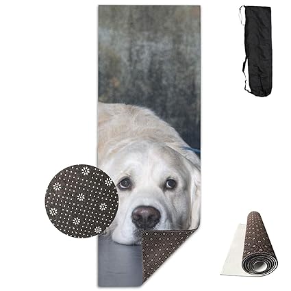 Amazon Com Golden Retriever Puppy Yoga Mat All Purpose Premium