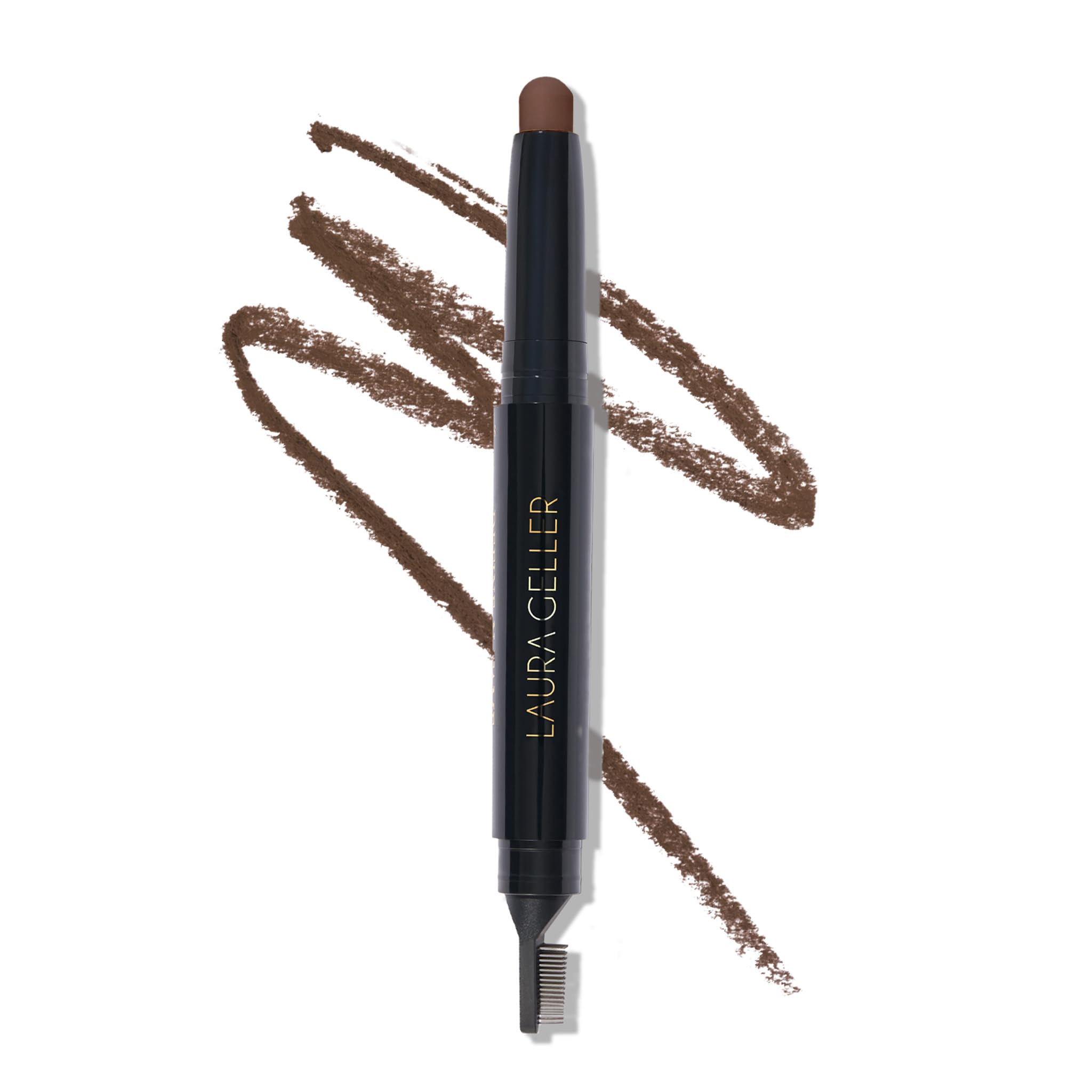 LAURA GELLER NEW YORK Define-n-Tame Brow Lifting Stick - Laminated Full Brows - Brow Wax - Dark Brown