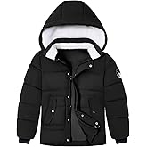 Wyeysyt Boy's Winter Coat Hooded Kids Puffer Jacket Thicken Warm Ski Snow Jacket