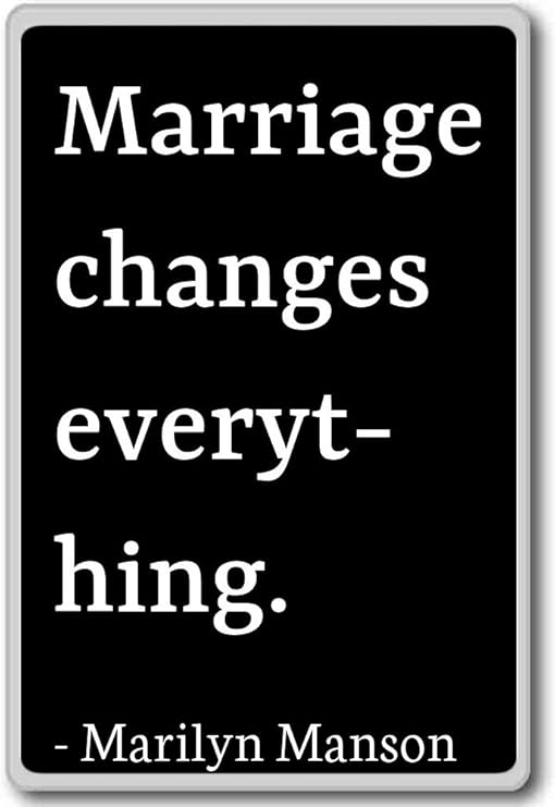 Mariage Qui Change Tout Marilyn Manson Citations Aimant De Refrigerateur Black Amazon Ca Maison Et Cuisine