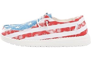 Hey Dude Wendy Toddler Star Spangled Size C10 | Toddler's Shoes | Kid's Slip On Loafers | Comfortable & Light-Weight