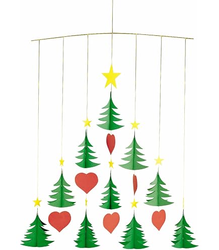 Flensted Mobiles Angel Hanging Mobile - Handmade In Denmark, 16" Cardboard, Christmas Decor - View #12