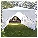 mefeir 10’x30’ Canopy Party Wedding Tent 8 Removable Panels Sidewalls,Upgraded Steel Tube Waterproof Sun Shelter Anti UV Protection Outdoor Shed Canopy Garden, Graduation, Backpacking, White