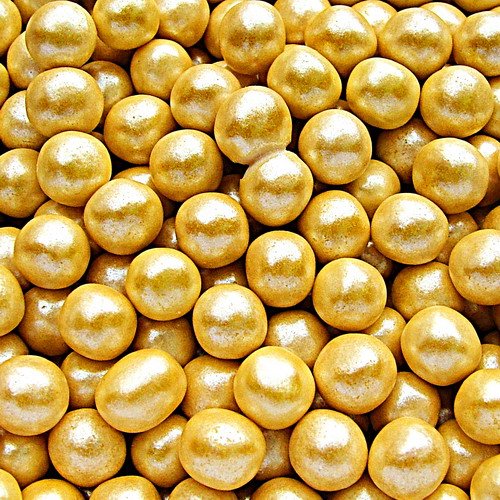Natural 8mm Gold Nuts Dairy Soy Gluten GMO Free shimmer Pearls