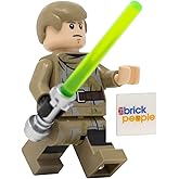 LEGO Star Wars: Luke Skywalker in Endor Outfit with Dark Green Lightsaber