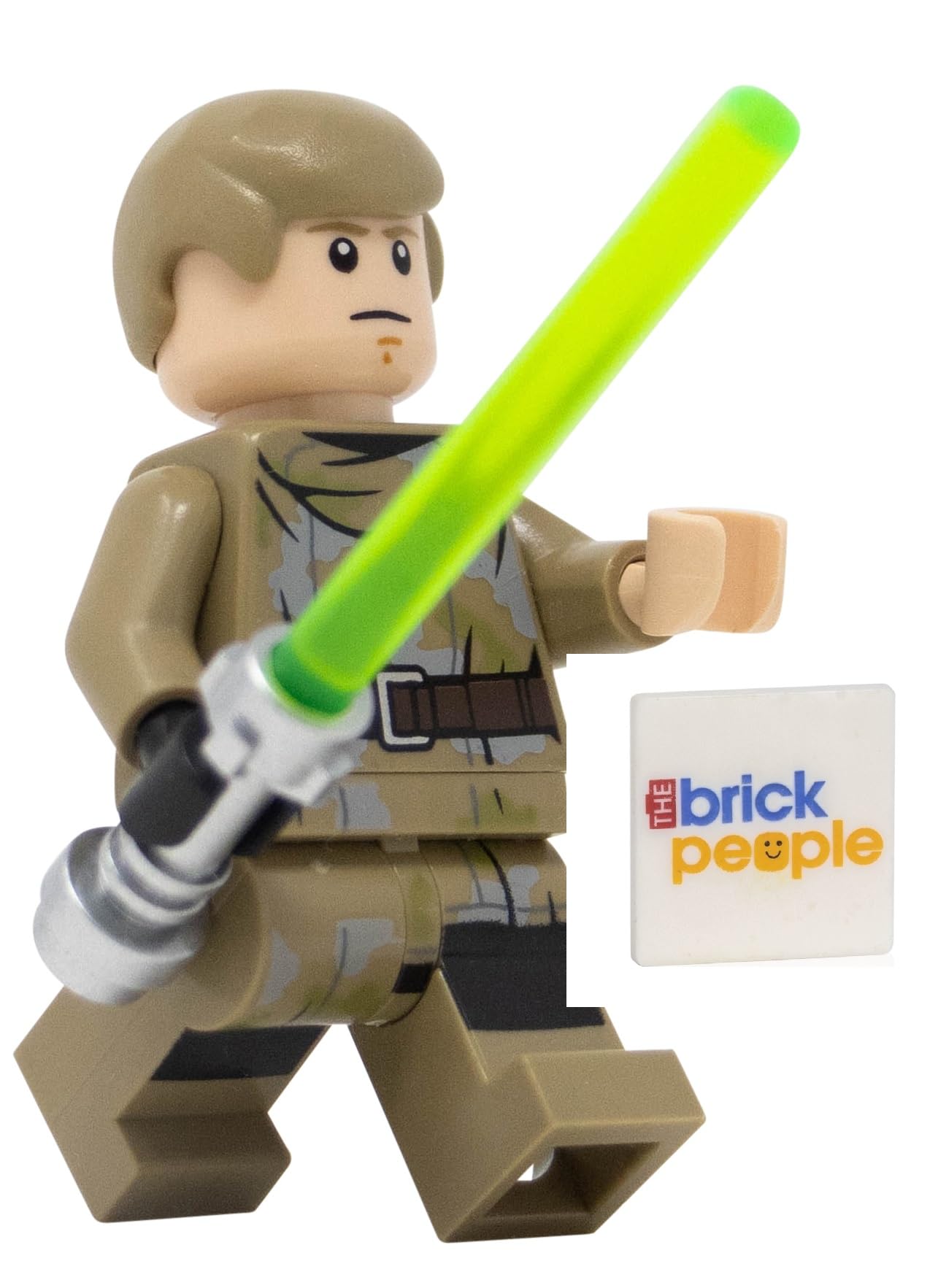 LEGO Star Wars: Luke Skywalker in Endor Outfit with Dark Green Lightsaber