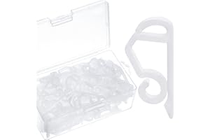 Marsui 180 Pieces Christmas Light Clips Outdoor Gutter Hooks Plastic Seasonal Weatherproof Clips Holiday Fence Hooks for Christmas Roof Tree Outside Hanging String Lights (White)