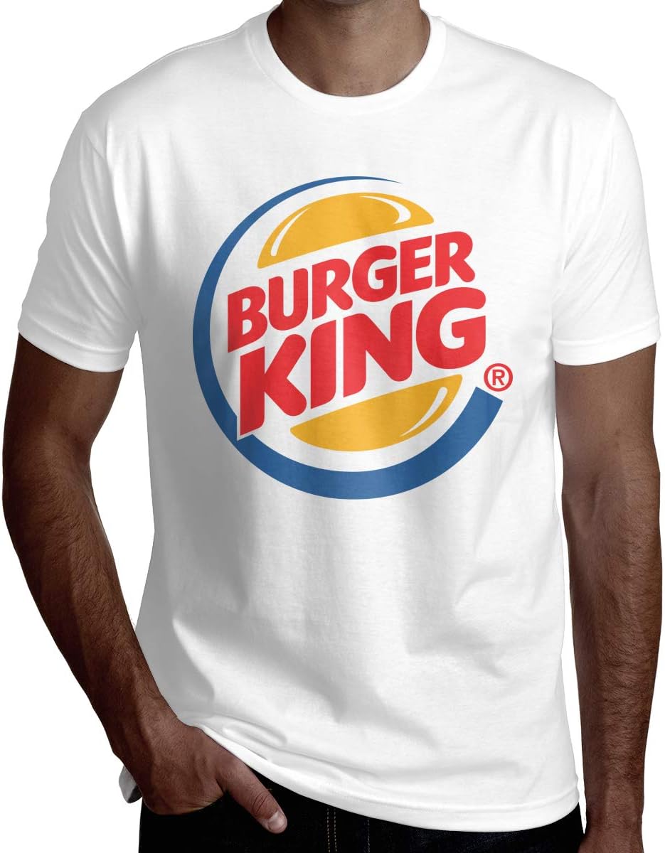 YARU Customized Burger King T Shirt for Men Black Short-Sleeve Top Tees