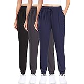 ZENEX 3 Pack Women Joggers, Women's Sweatpants with Pockets for Running, Yoga, Workout & Lounge
