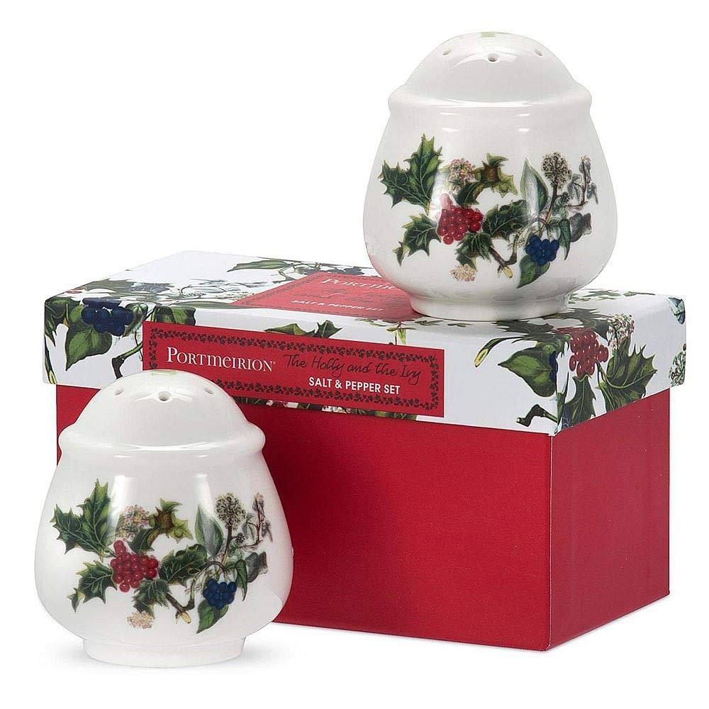 Portmeirion The Holly & Ivy Salt and Pepper Set, Multi-Colour, 2-Piece