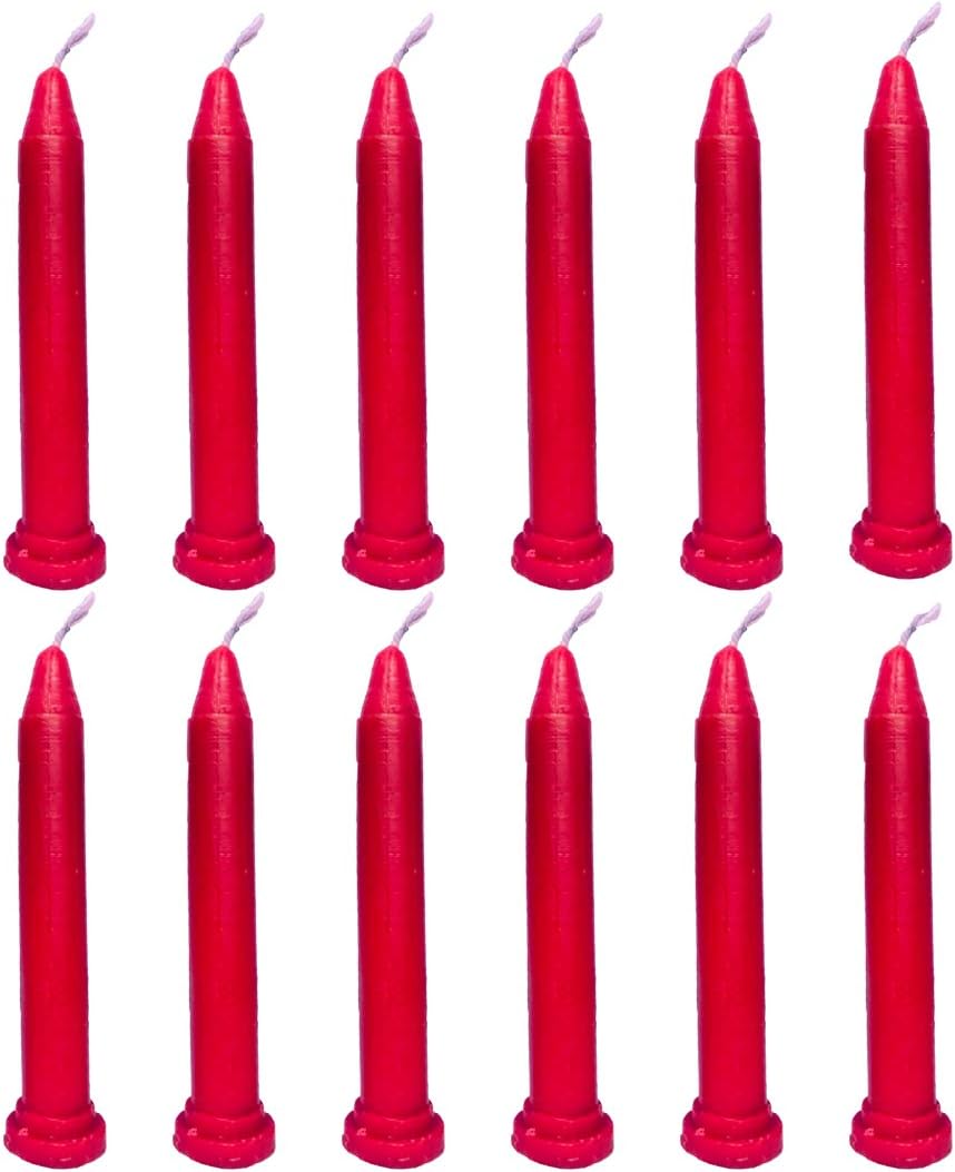 Universal Magick Spell Candles: Taper Candle, Pagan, Wicca, Altar, Or Healing (12cm x 2cm), Red