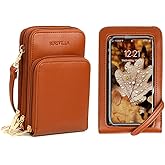 Borivilla Crossbody Cellphone Purse Women Touch Screen Bag RFID Blocking Wallet Handbag Shoulder Strap
