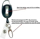 ZHIYE Retractable Badge Reel 5 Pcs Heavy Duty 65cm Key Keychain Holder Black view 3