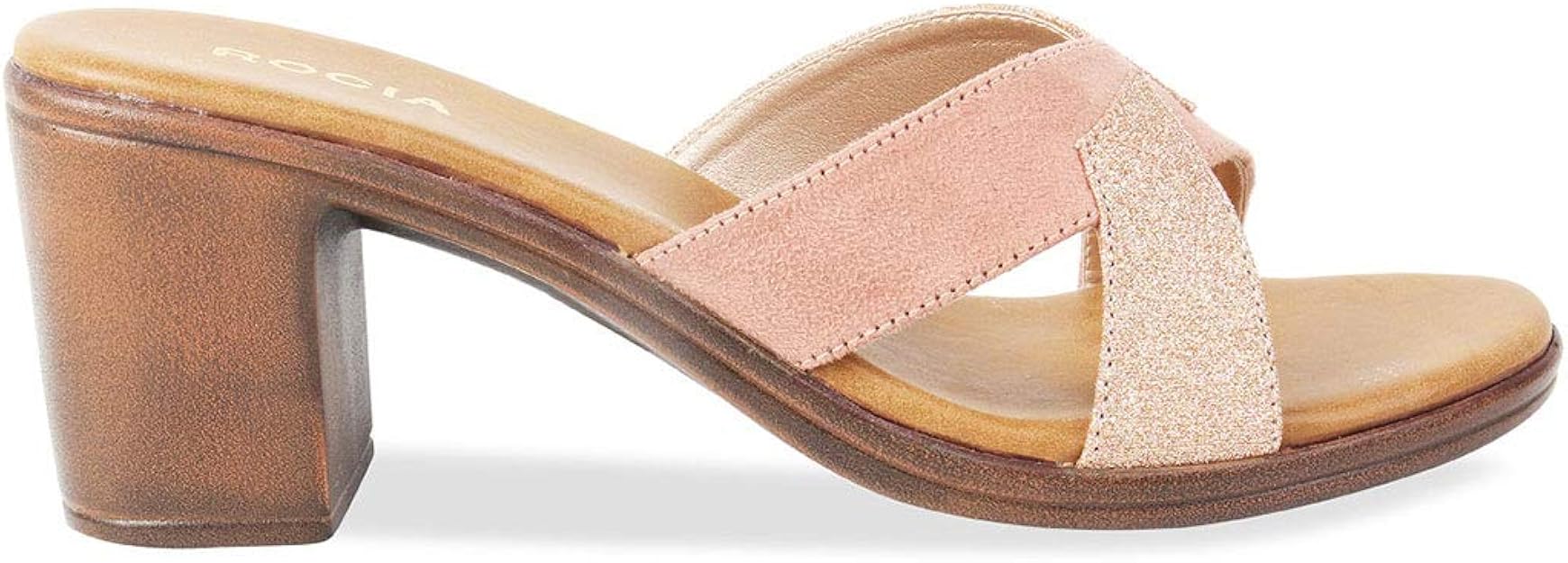 Amazon.com | Rocia Women's 14178peach Heeled Sandal | Heeled Sandals
