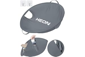 HEON 27" Large Pop Up Laundry Hamper, Collapsible Laundry Basket for Clothing Transport from Washer to Dryer, Corner Dirty Clothes Hamper Grabber for Apartment Dorm Laundry Room, Easy to Store(Crey)