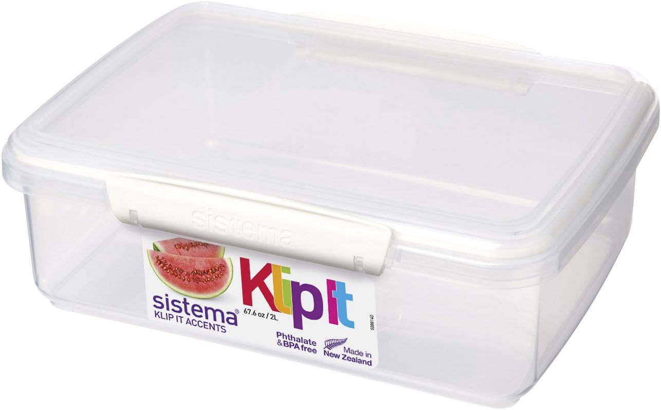 Sistema KLIP IT Accents Food Storage Container, Assorted Colours, 2 L - Image 5