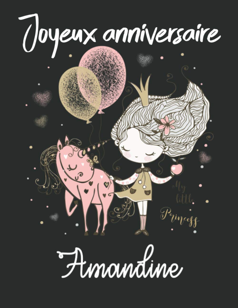 Joyeux Anniversaire Amandine Cahier De Dessins Carnet De Croquis Personnalise Format Extra Large 1 Pages A Remplir De Croquis Cadeau Unique D Anniversaire Pour Filles Datters Lucas Books Amazon Ca