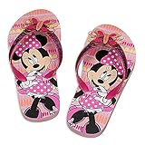 Disney Store Minnie Mouse Clubhouse Twinkle Toes Flip Flops for Girls, Size 7/8, Pink