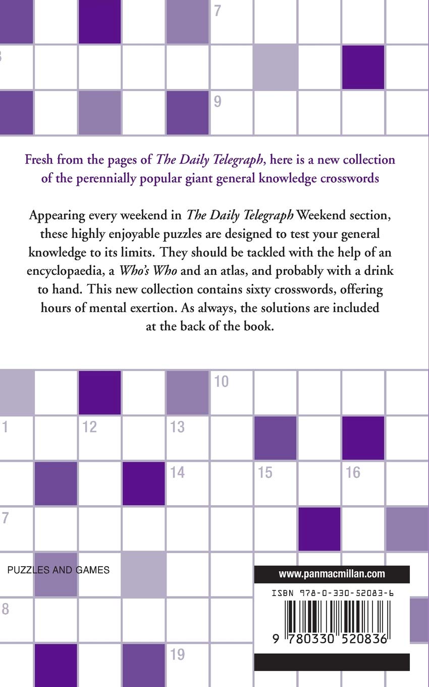 The Daily Telegraph Giant General Knowledge Crosswords 9 Telegraph Group Limited 9780330520836 Amazon Com Books