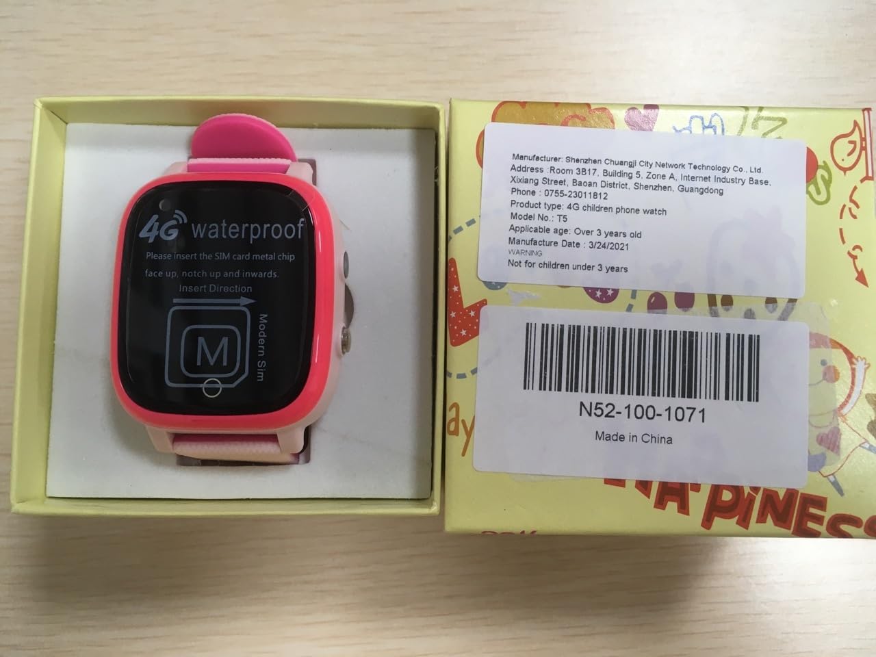 cjc 4G Kids Smart Watch, Smartwatch with GPS Tracker SOS Camera Voice & Video Call, HD Touch Screen Kid Watch Phone, Birthday for Age 3-15 Boys Girls (Red)