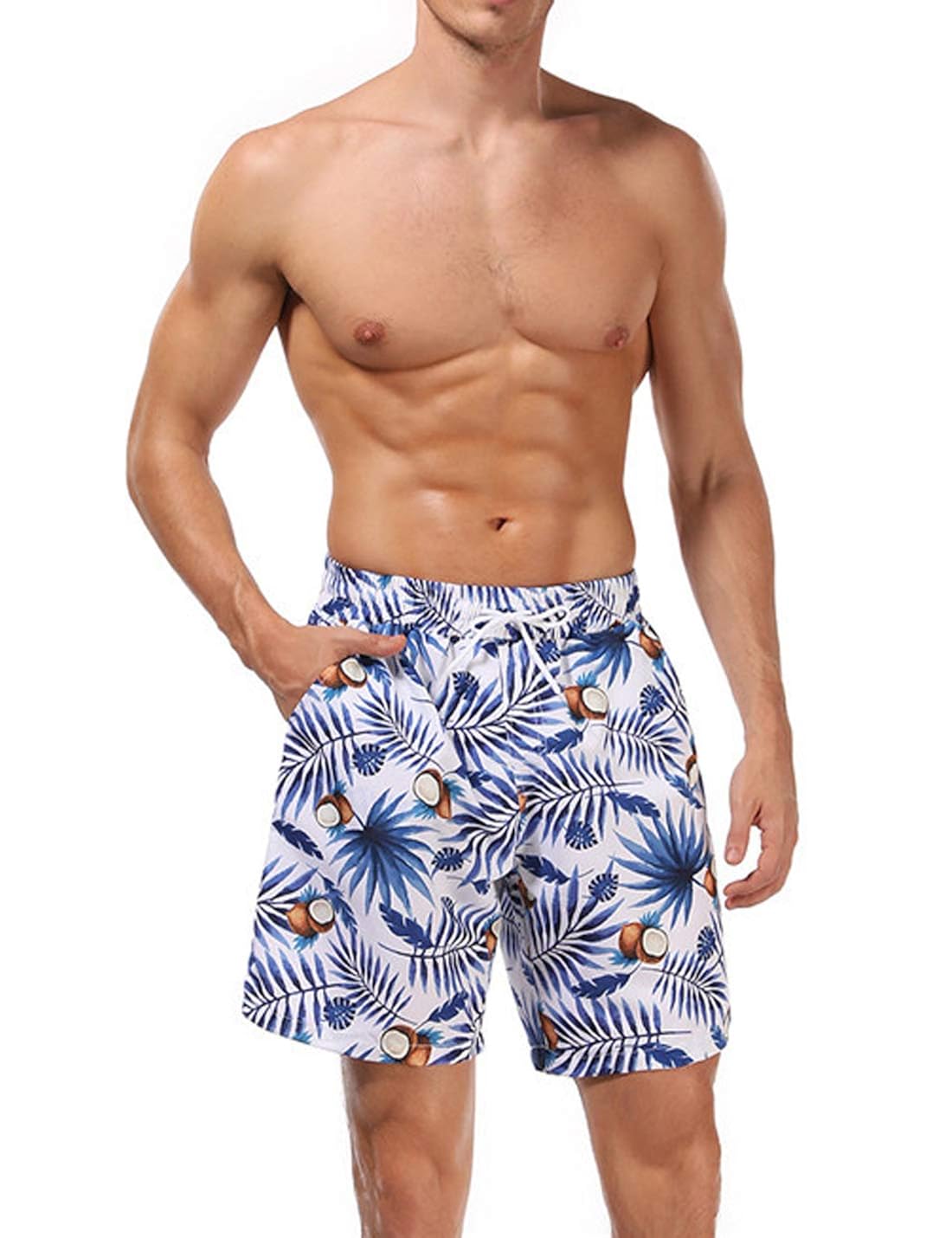 Couple Matching Swimwear Floral Women and Men Trunks Bathing Suits 2