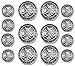 Antiqued Silver- Golf King's Crest~ Metal Blazer Button Set- 14 Piece Set For Double Breasted Blazers