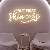 But First Skin Care Led Neon Lights Sign for Home Spa Beauty Cosmetic Salon Wall Decor, Spa Day Gifts for Women,Spa Products Aesthetic Center Salon Door Decorative Acessories
