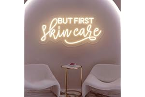 But First Skin Care Led Neon Lights Sign for Home Spa Beauty Cosmetic Salon Wall Decor, Spa Day Gifts for Women,Spa Products 