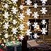 Konsait 24pcs 18FT White Paper 3D Snowflake String Garland for Christmas, New Years, Winter Decoration