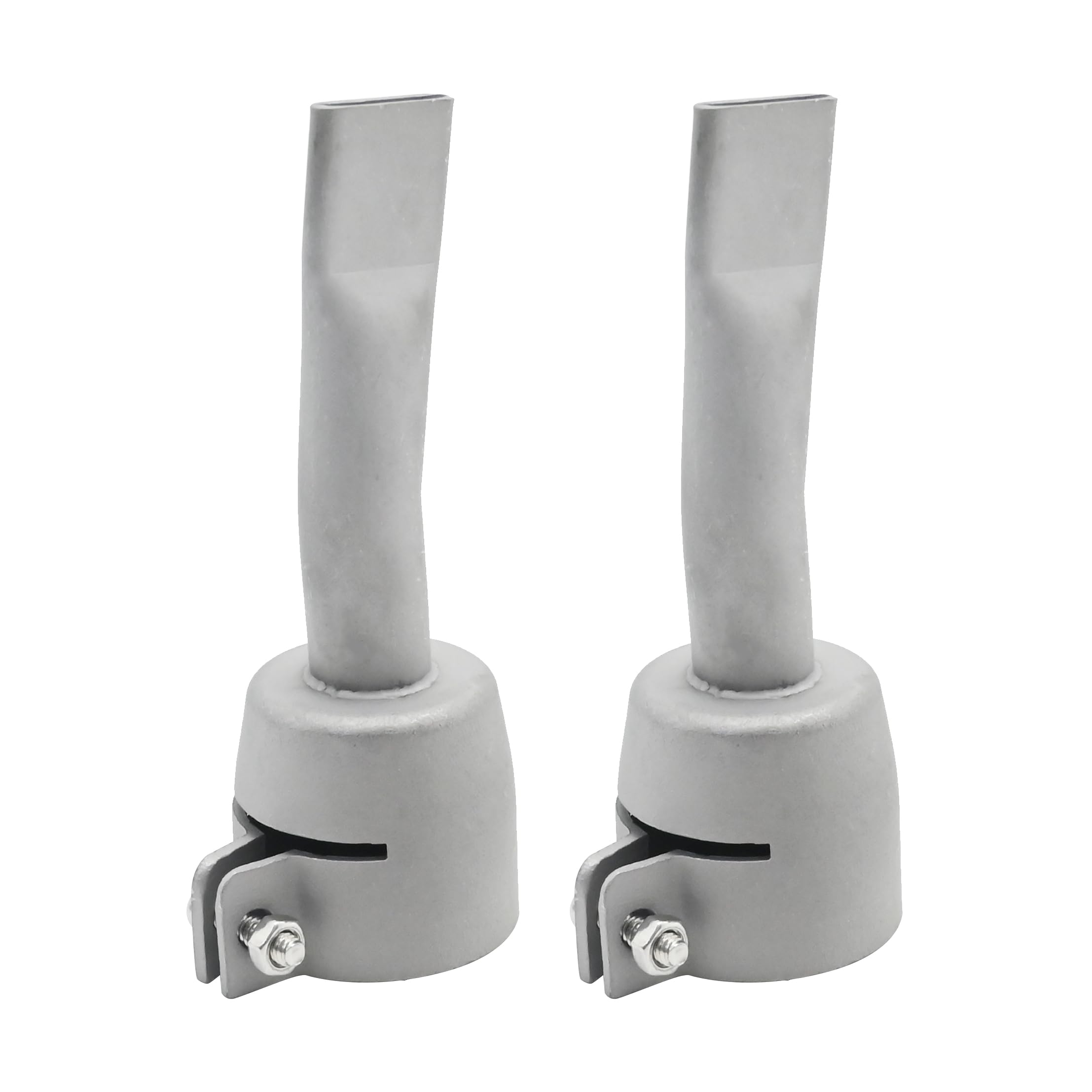 Ollanoos 20mm Flat Welding Nozzle, Hot Air Gun Nozzle for Welding PP PVC Plastic Sheet Welding Tools Stainless Steel 2Pcs