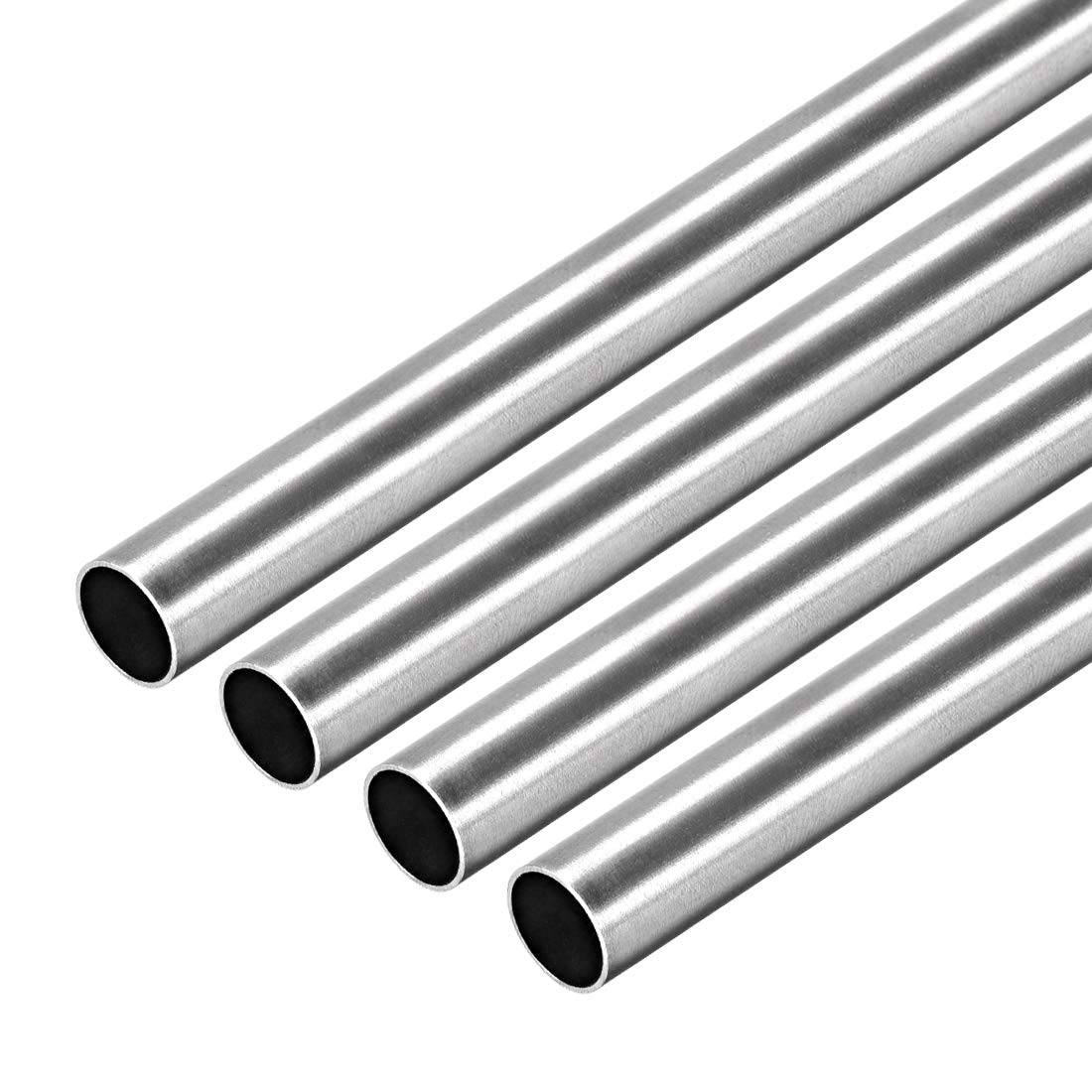 uxcell 304 Stainless Steel Round Tubing 9mm OD 0.4mm Wall Thickness 250mm Length Seamless Straight Pipe Tube 4 Pcs
