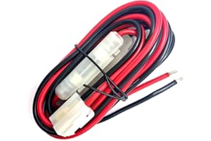 DC 12V Power Cord with T-Head Connector, 300cm Long for ICOM FT-7800R/7900/8900 and for Kenwood/for Yaesu Mobile Radios, Dual