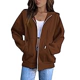 MKLUNJOP Soft Hoodies For Women Zip Up Hoodie Women